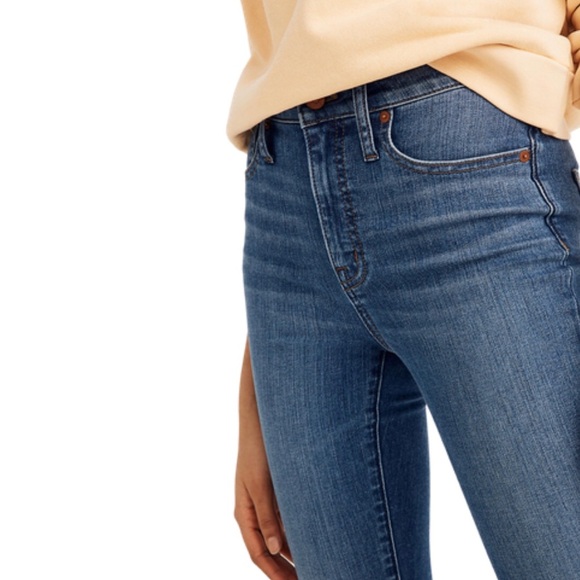 New with Tag Madewell Women’s Curvy High Rise Skinny Crop Medium Wash Denim Jean - Picture 3 of 16